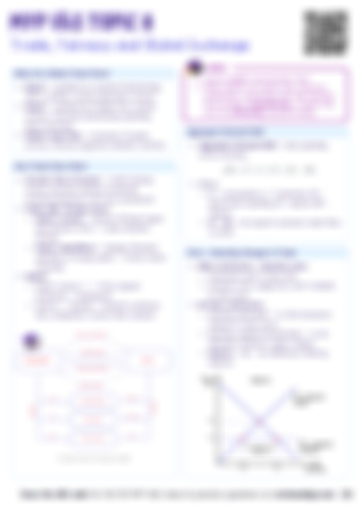 MYP Trade, Fairness and Global Exchange Cheatsheet — cheatsheet preview