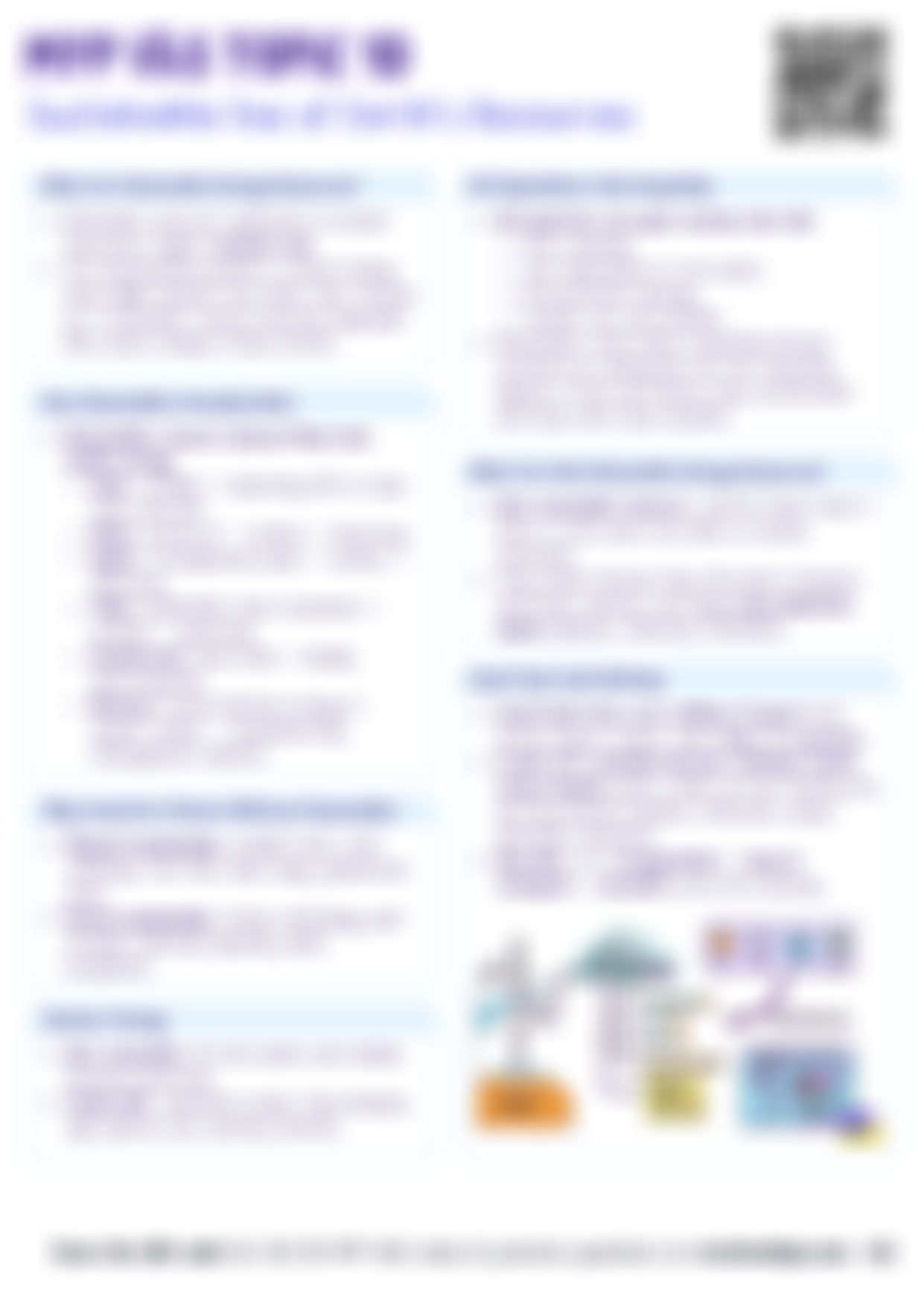 MYP Sustainable Use of Earth’s Resources Cheatsheet — cheatsheet preview